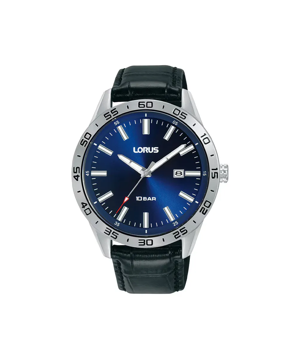 

Мужские кожаные часы Sport man RH953QX9 с черным ремешком Lorus, черный