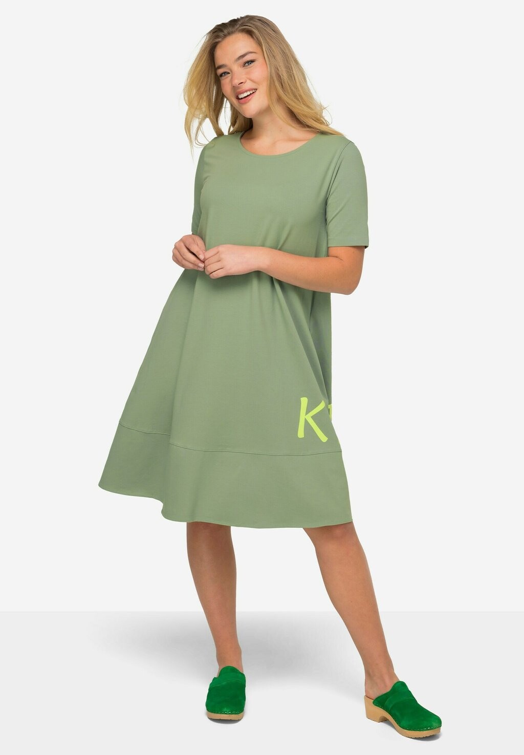 

Платье из джерси MIDI-DRESS PRINT-DRESS SHORTSLEEVE LAURASØN, мята