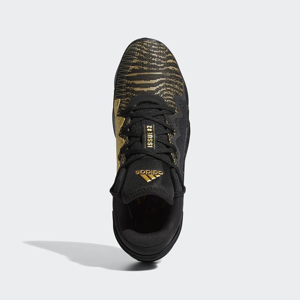 Баскетбольные кроссовки Adidas D.o.n. Issue 2 для детей и подростков, черный/металлик/белый — фото 4