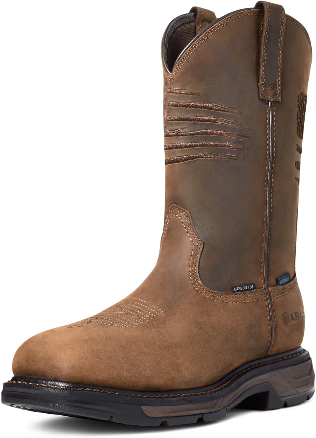 

Мужские водонепроницаемые ботинки ARIAT Workhog Xt Patriot Western, коричневый