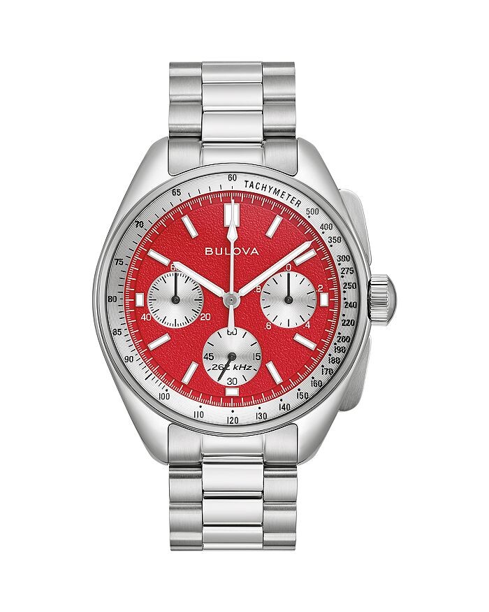 

Часы Archive Lunar Pilot Chronograph, 43.5mm Bulova, красный