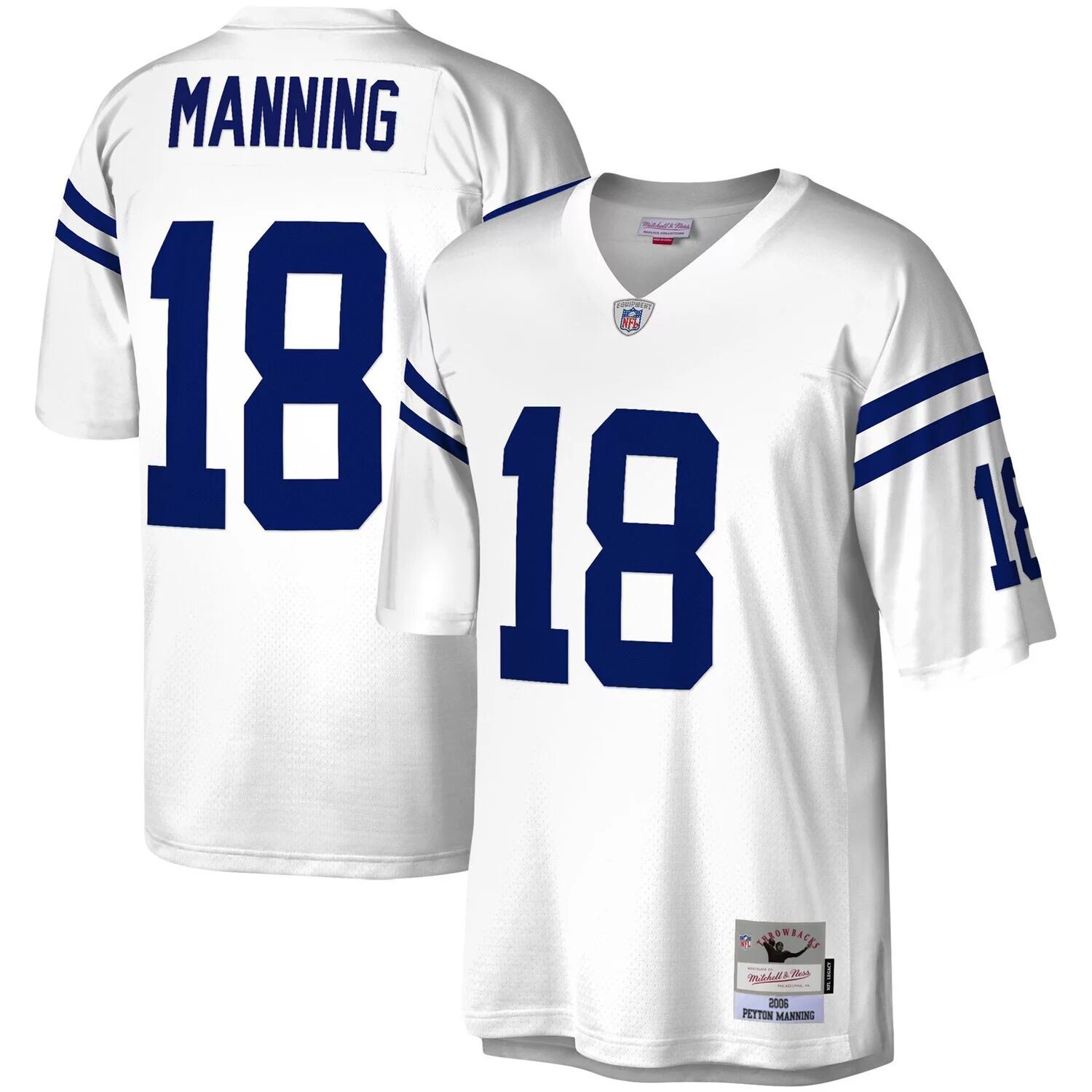 

Мужская белая майка Mitchell & Ness Peyton Manning Indianapolis Colts Legacy Replica, Белый, Мужская белая майка Mitchell & Ness Peyton Manning Indianapolis Colts Legacy Replica