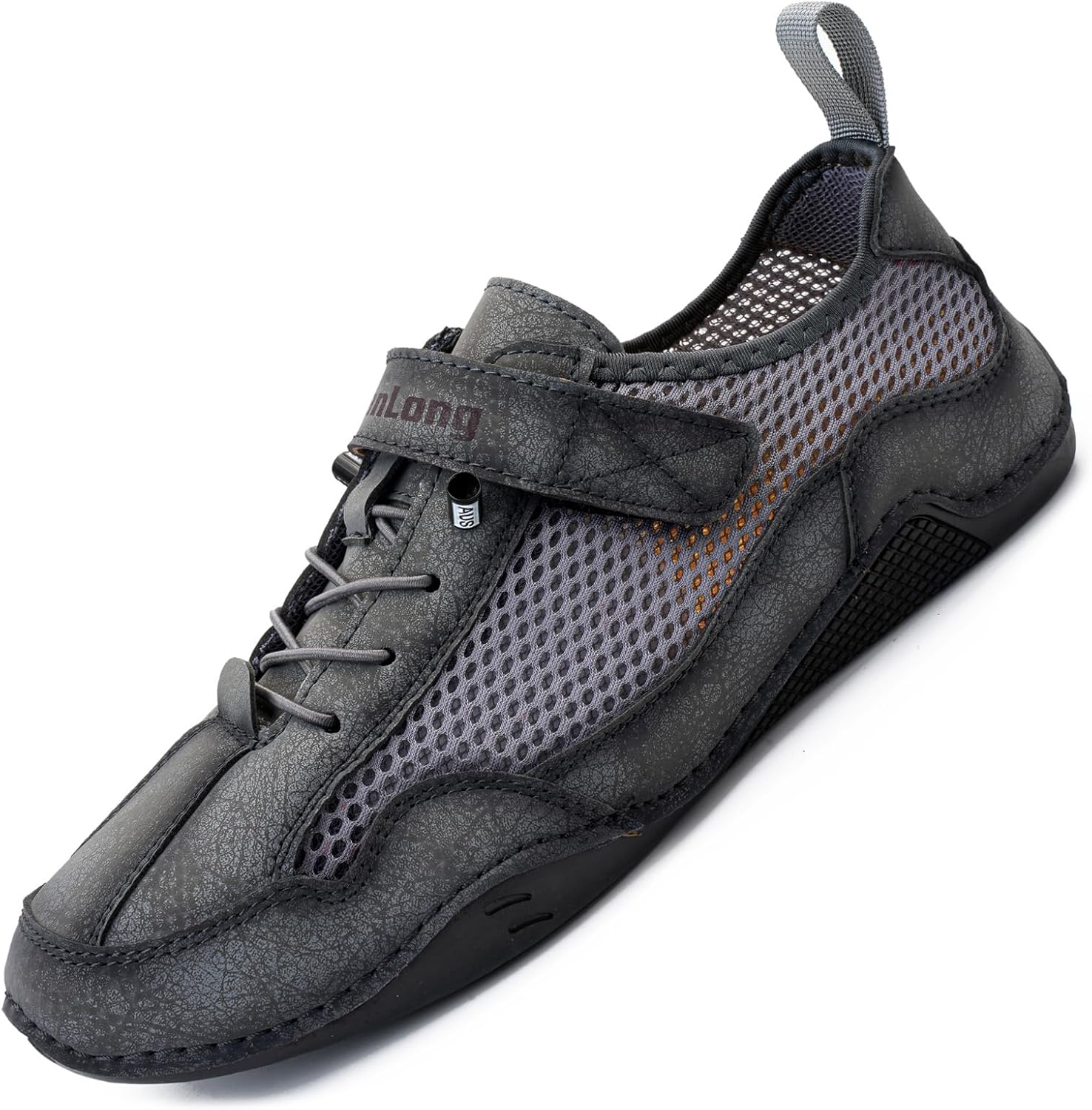 

Мужские кроссовки Lossarye с сеткой, для походов и прогулок на открытом воздухе, с застежкой-липучкой, легкие, противоскользящие, повседневные, для кемпинга и вождения, летние тренировочные водные туфли, серый