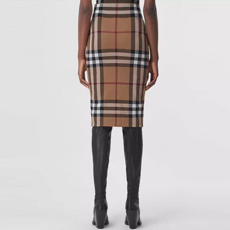 Юбка Burberry Женская повседневная длинная, Brown — фото 4