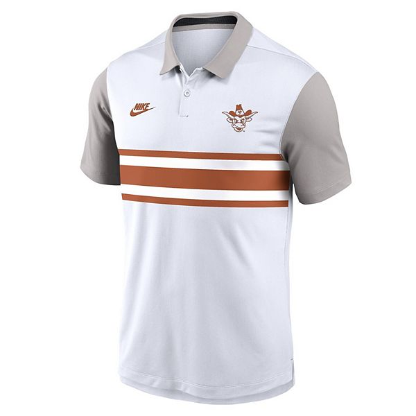 Мужская бело-серая футболка Texas Longhorns Athletic Prep Legacy Logo Vapor Performance Polo Nike — фото 3