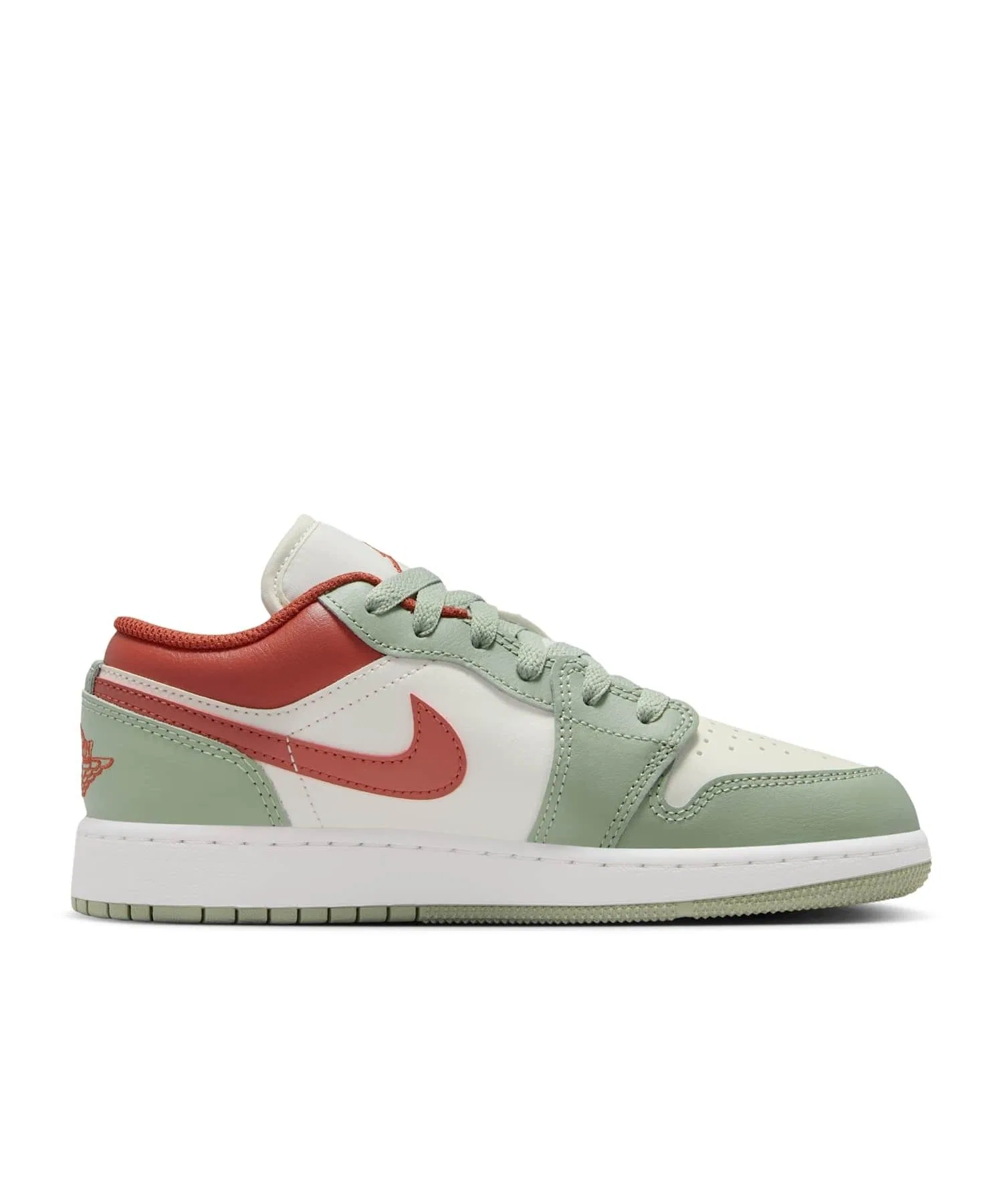 Детские кроссовки Air Jordan 1 Low из кожи JORDAN BRAND бежевые — фото 3