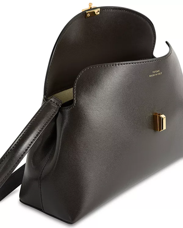 Складной клатч T-Lock из гладкой кожи цвета коры дерева Toteme, коричневый — фото 3