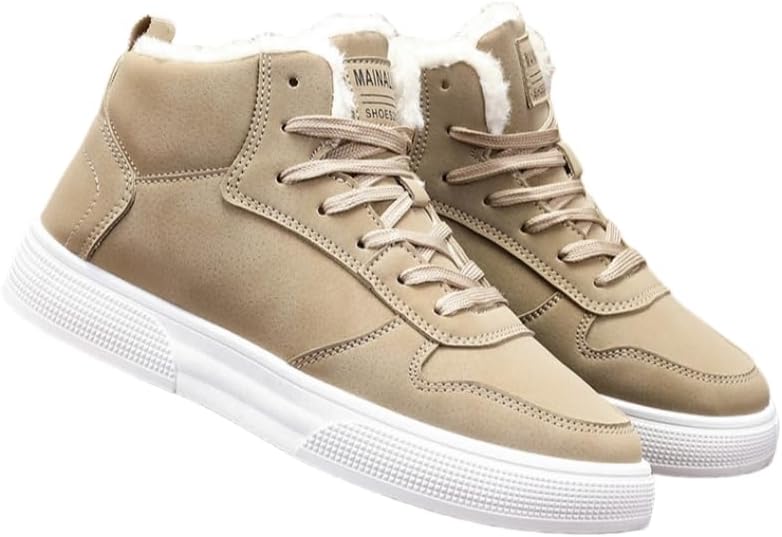 

Мужские модные спортивные кроссовки - теплые, большого размера, высокие хлопковые ботинки - подходят для повседневного использования осенью и зимой Spkfhd, хаки