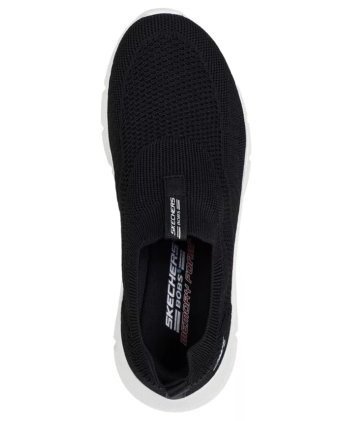 Женские BOBS Sport B Flex - повседневные слипоны от Finish Line Skechers, черный — фото 4