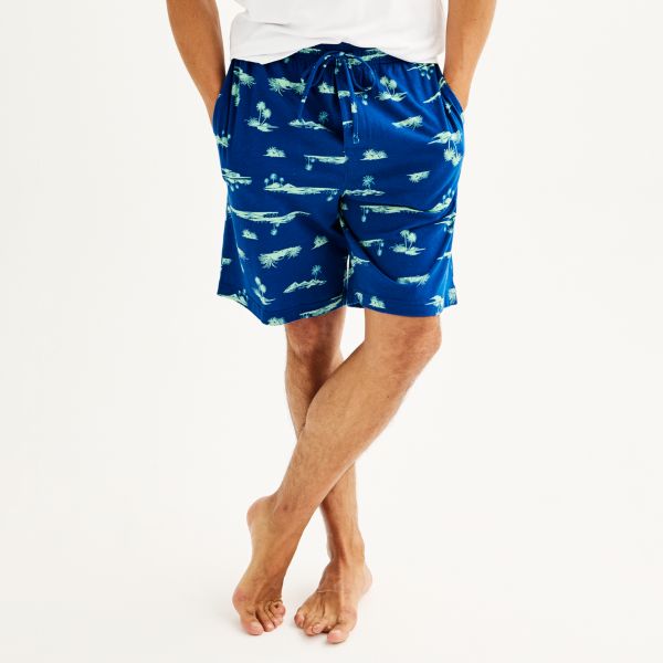 

Мужские трикотажные пижамные шорты Sonoma Goods For Life, цвет sleepy palm blue