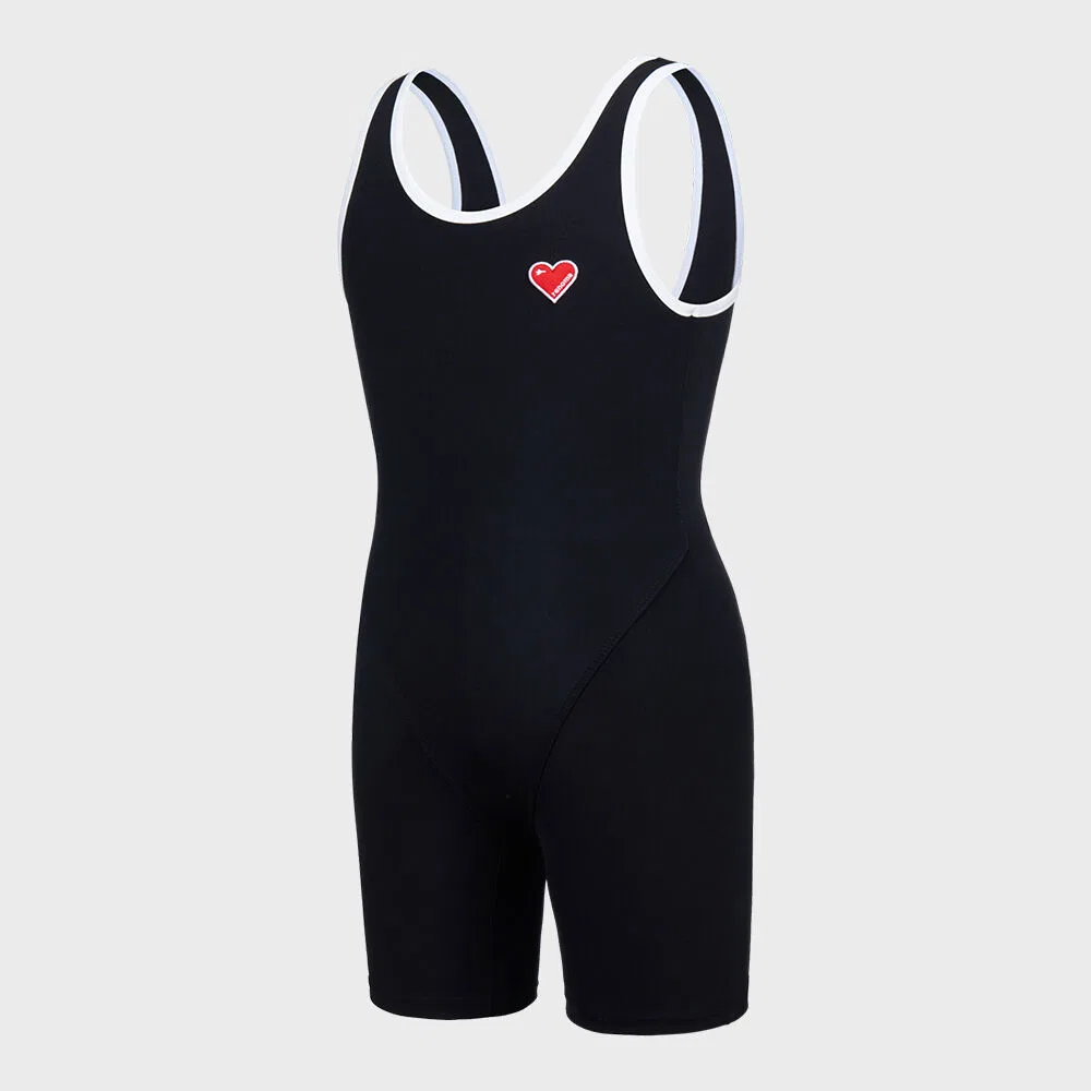 Детский слитный купальник Simple Color Block U-Back чёрного цвета от Renomaswim