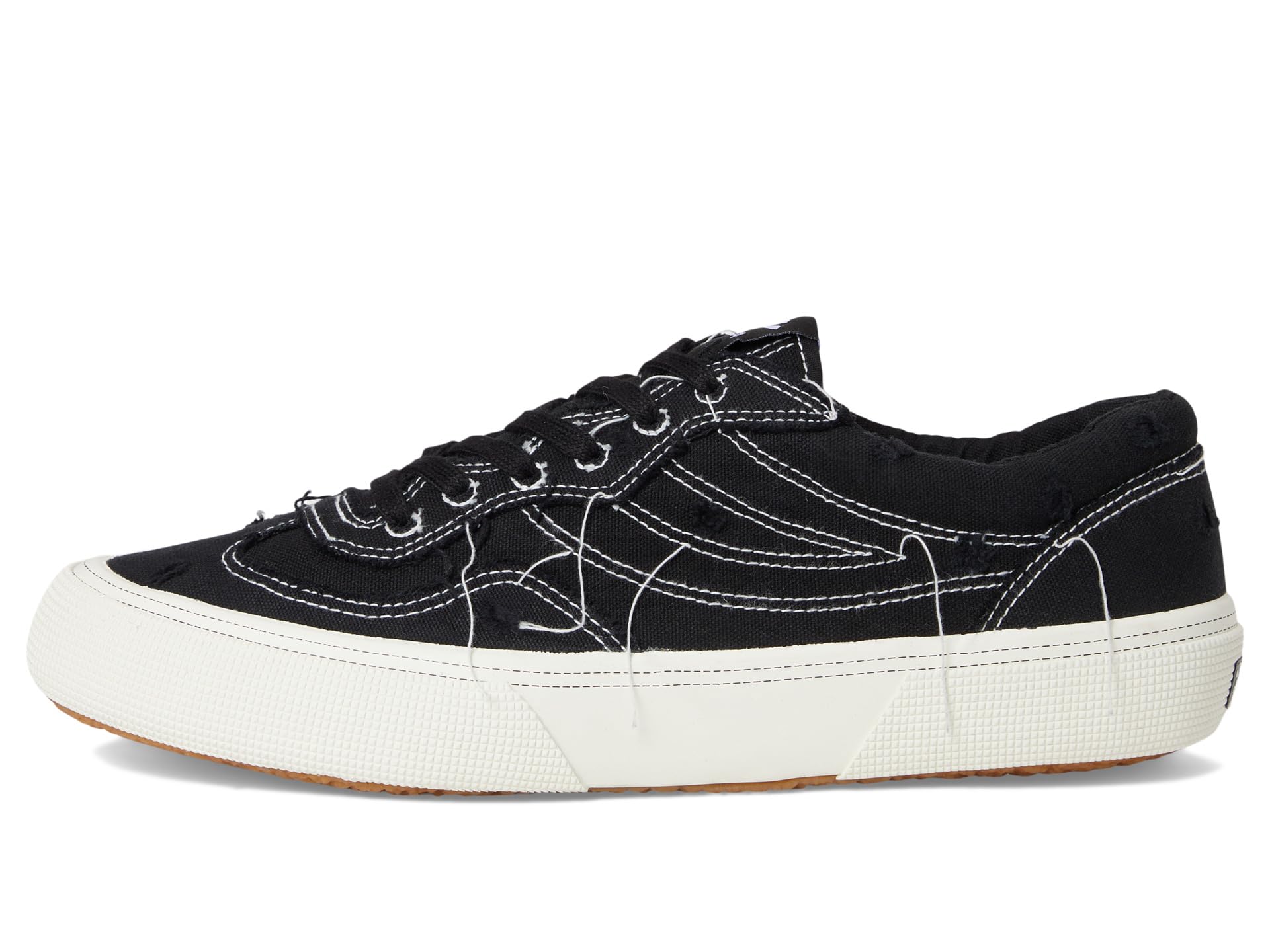 Кроссовки Superga 2941 Revolley Distressed Stone Washed, Black/White Avorio — фото 4