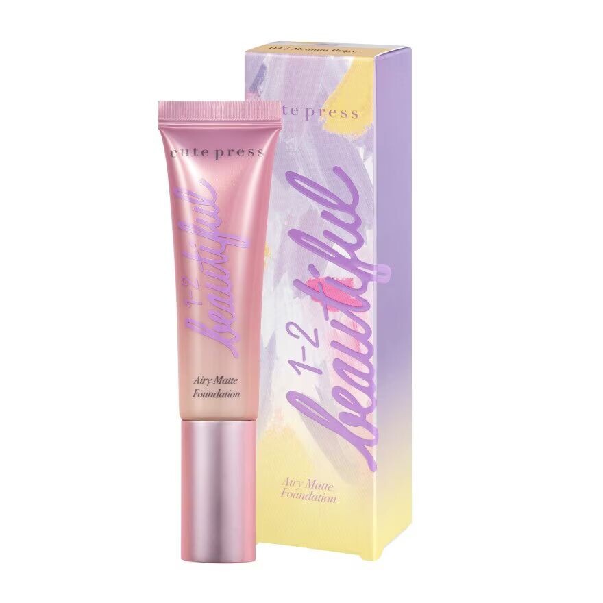 

Cute Press 1-2-Beautiful Airy Matte Foundation 30г. 04, Medium Beige