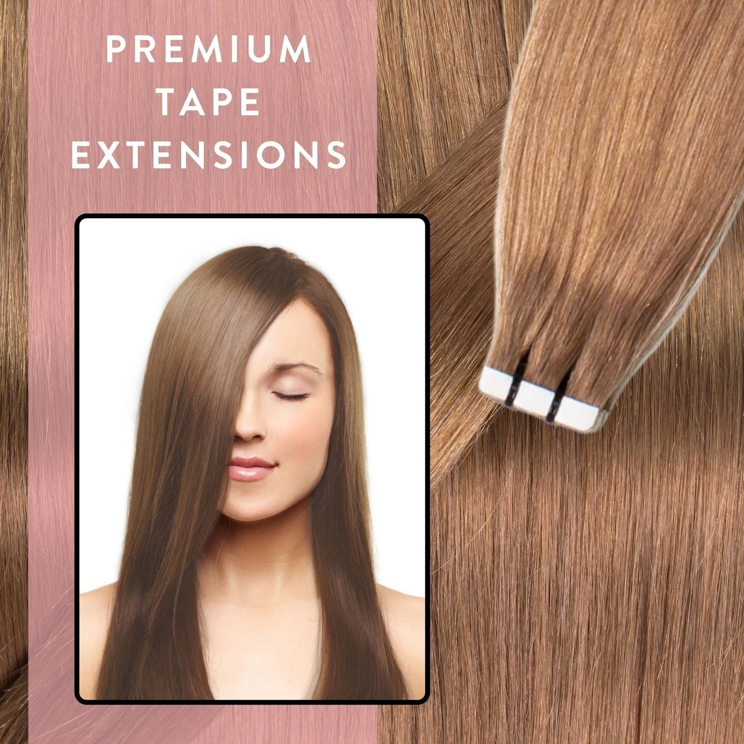 Накладные волосы tape extensions premium echthaar #8/1 hellblond asch Hair2Heart, 50cm, количество 1 шт. — фото 2