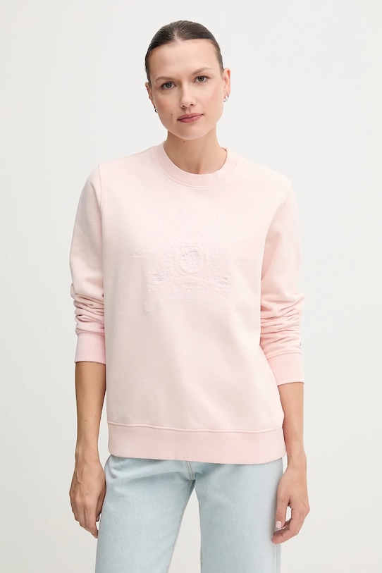 

Хлопковая толстовка Tommy Jeans, розовый