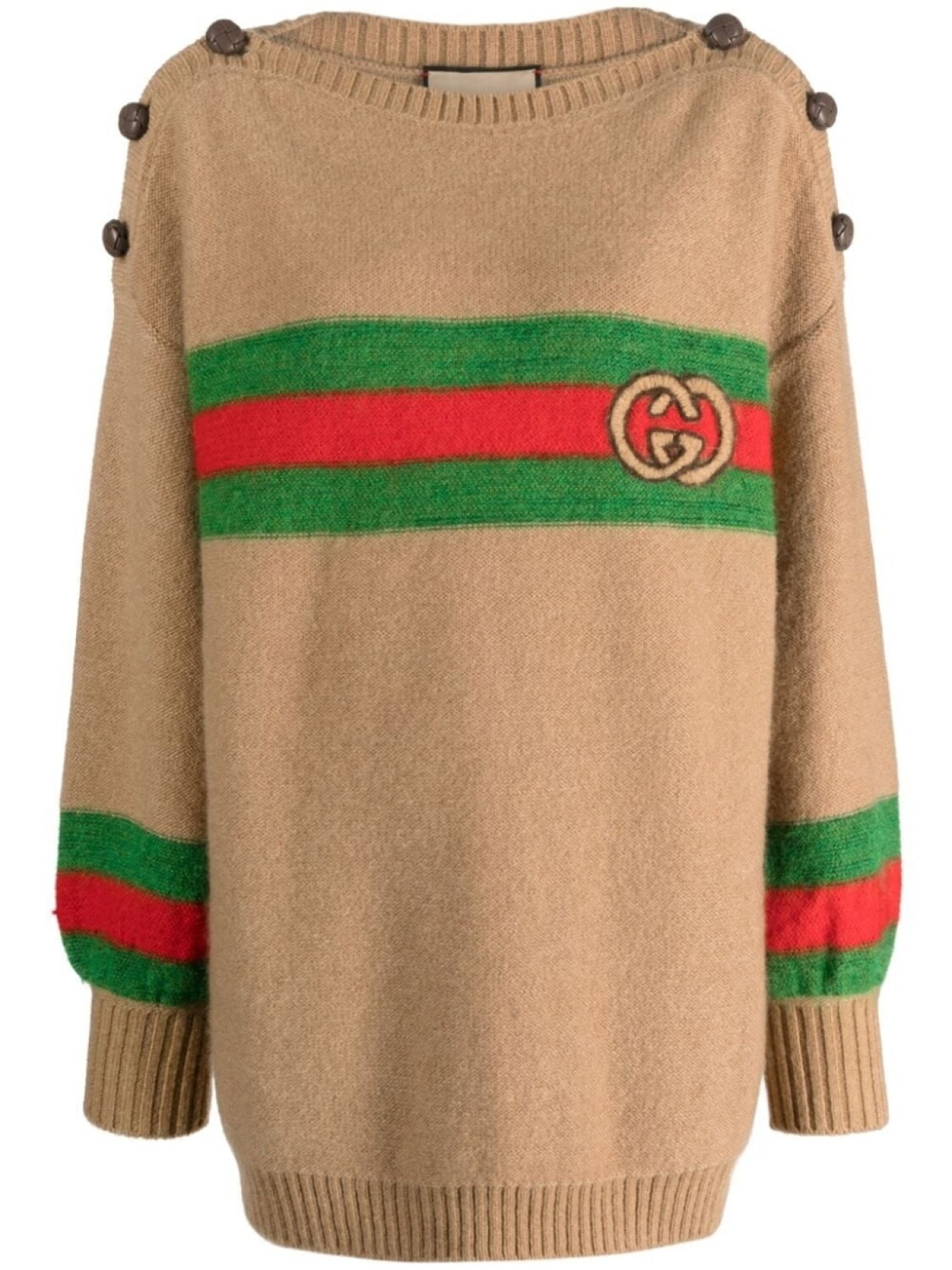 

Gucci джемпер с логотипом Interlocking G, коричневый