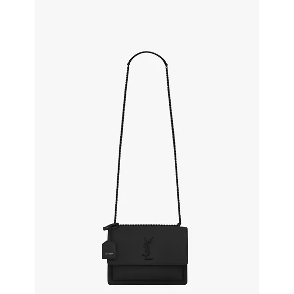 

Сумка через плечо Sunset среднего размера из гладкой кожи. Saint Laurent, черный