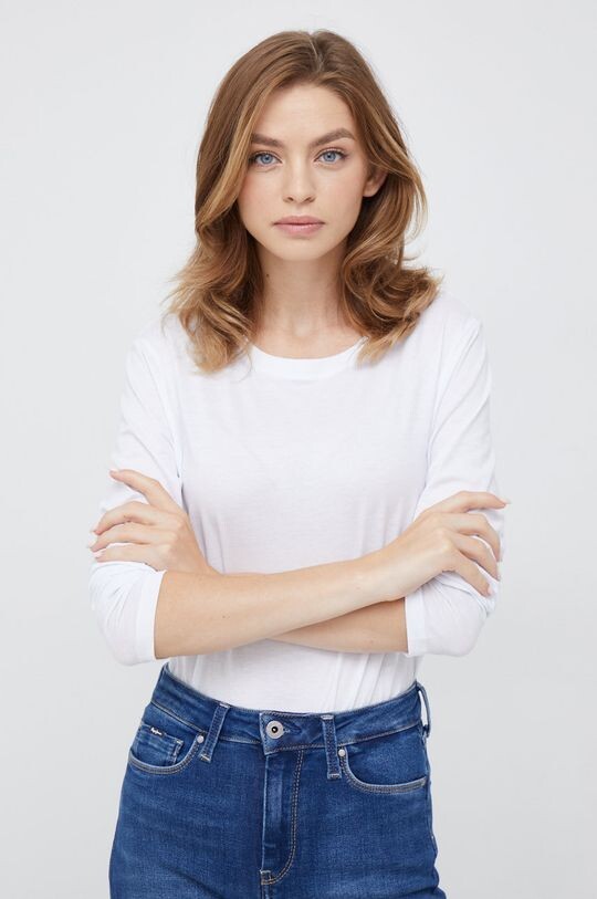 

Хлопок с длинным рукавом Armani Exchange, белый