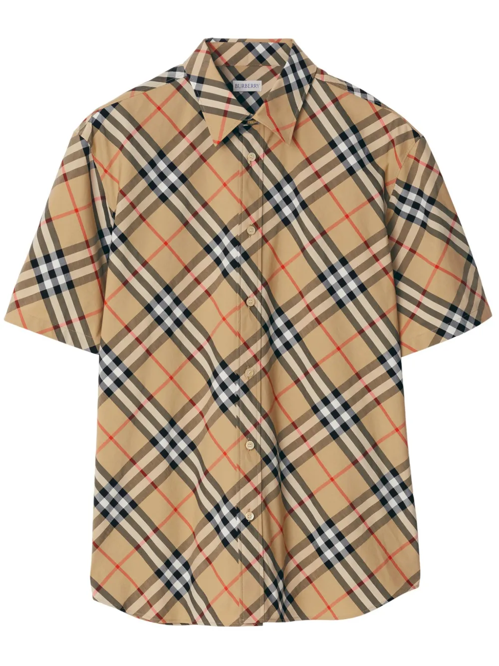 

Рубашка в клетку BURBERRY, нейтральный