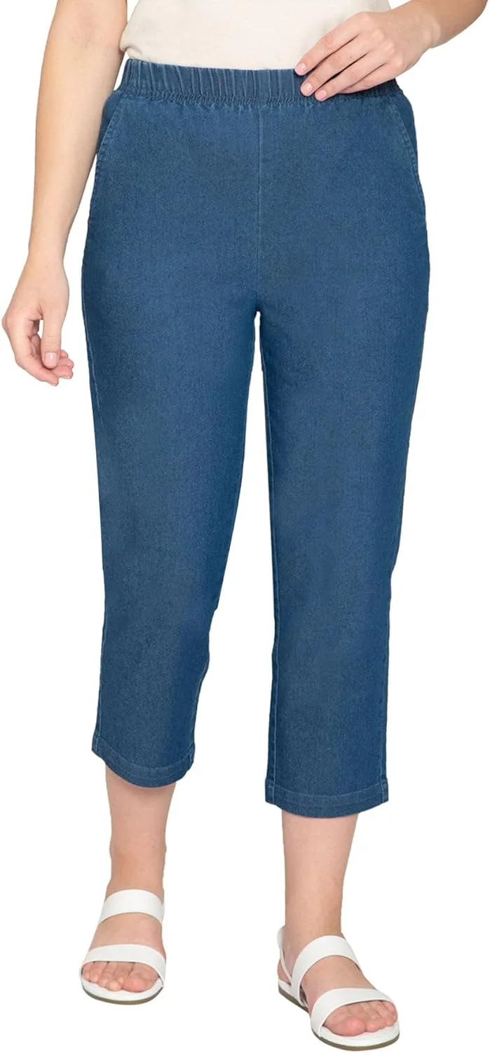 

Turtle Bay New York женские джинсы-капри на резинке, легкие и удобные