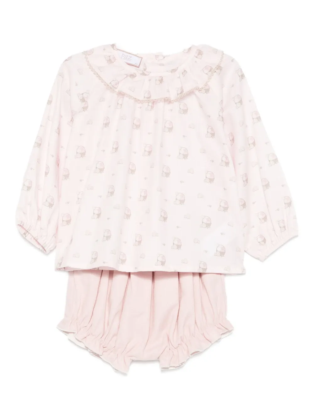 

Хлопковый спортивный костюм Paz Rodriguez, розовый