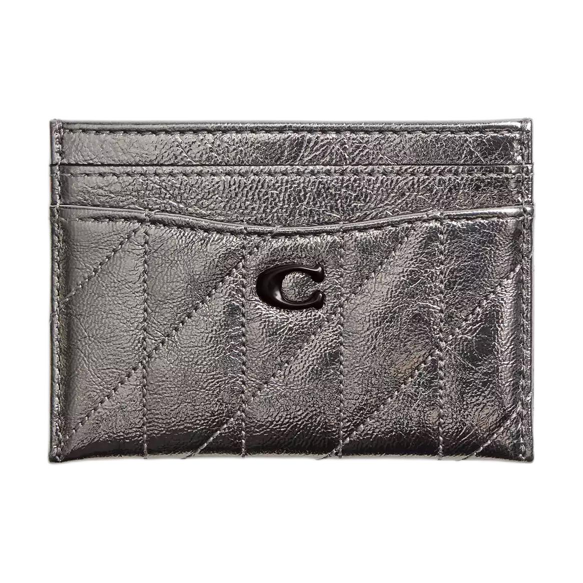 

Кожаный мини-чехол для карточек, женский, в жестяной банке COACH, Tin