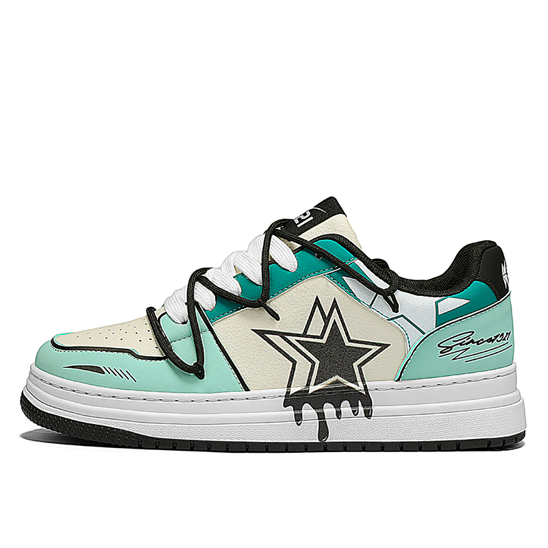 

Антискользящие износостойкие низкие скейтерские кроссовки для мужчин DOUBLE STAR 88, бежевый teal