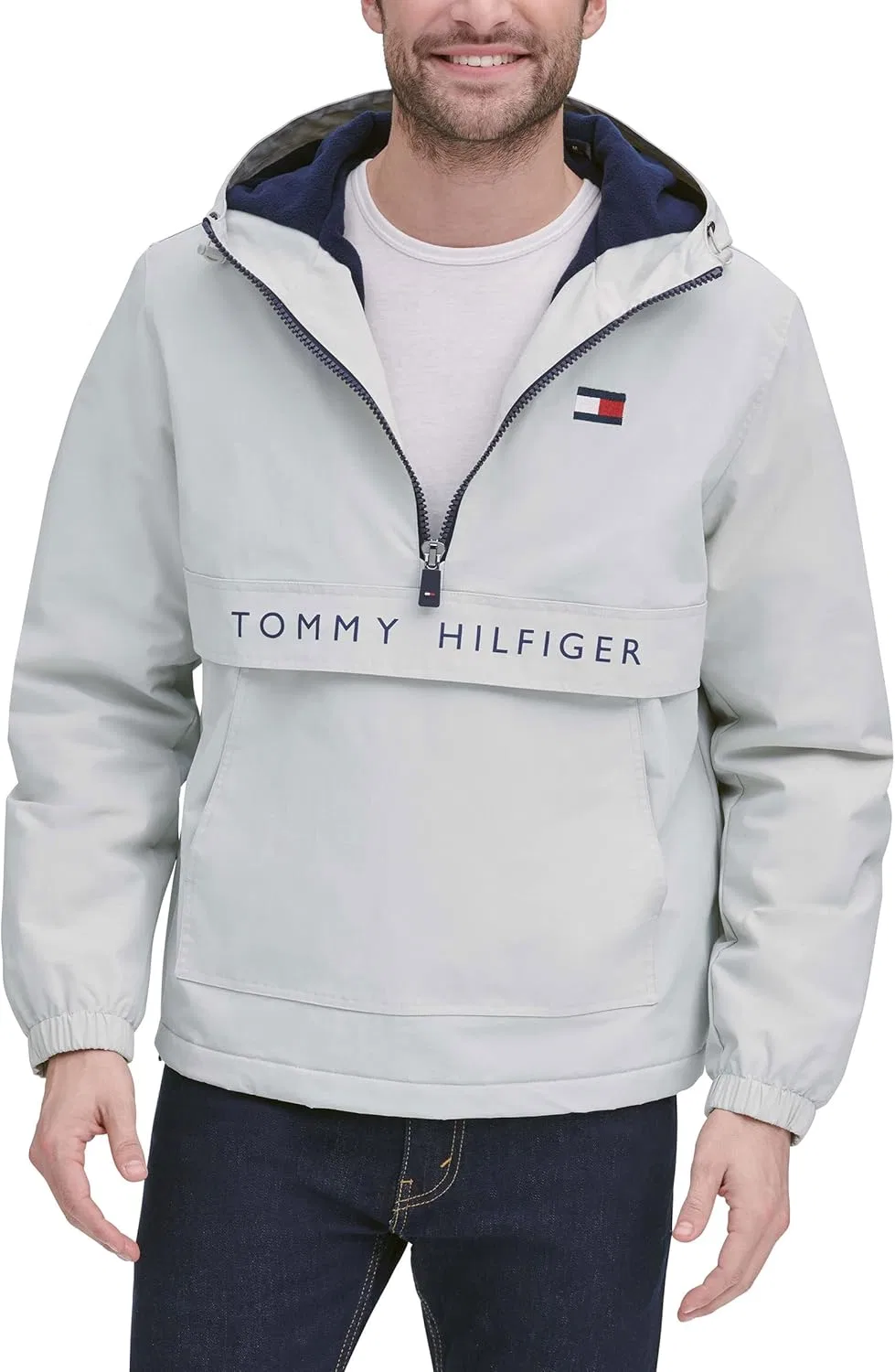 Мужская куртка-рубашка Tommy Hilfiger Adaptive с флисовой подкладкой и капюшоном