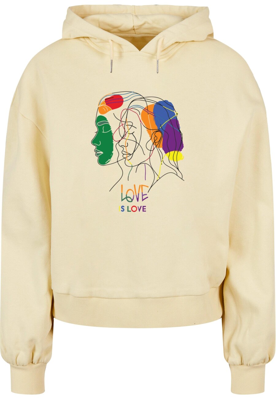 

Толстовка Merchcode Love Is Love, цвет Light yellow