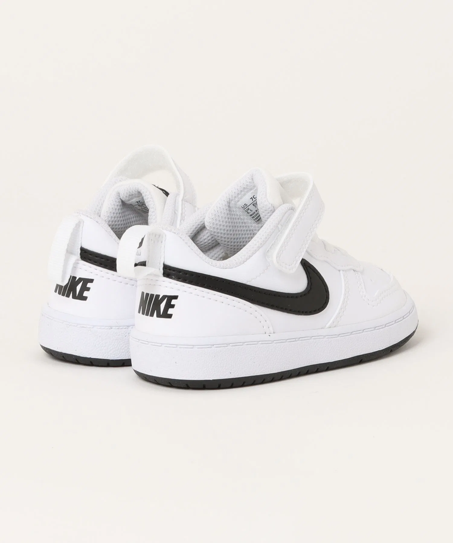 Детские кроссовки NIKE COURT BOROUGH LOW RECRAFT TD белые с чёрным — фото 2
