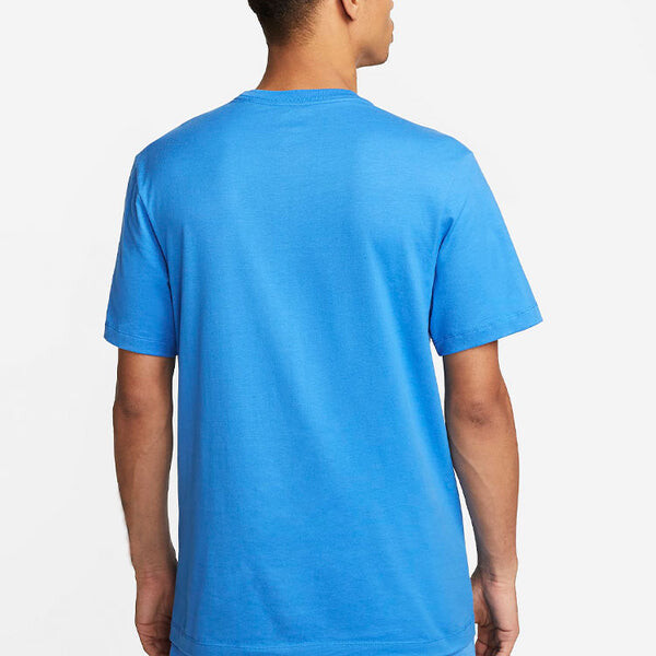 Футболка Men's Nike Logo Printing Round Neck Sports Short Sleeve Blue T-Shirt, синий — фото 3