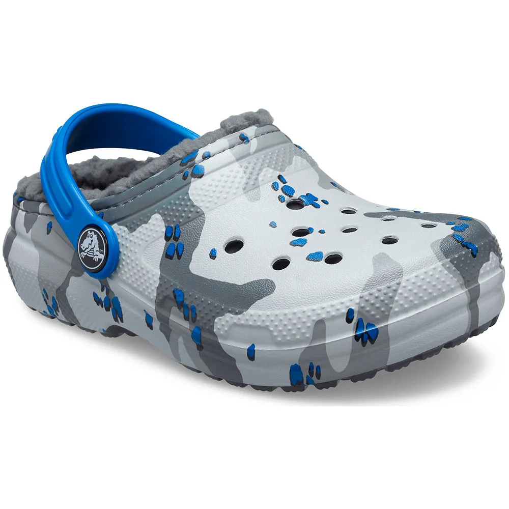 

Сабо Crocs Classic Lined Camo, серый