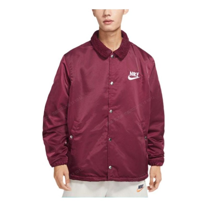 

Куртка Nike Lined winterized coach jacket 'Maroon' DQ4192-638, красный