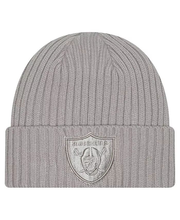

Мужская серая вязаная шапка Las Vegas Raiders Color Pack с манжетами New Era