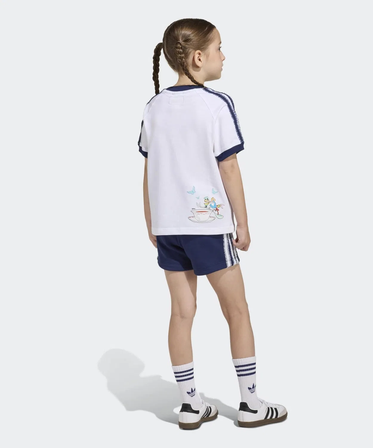 Футболка и шорты Disney x adidas Originals, сет, бело-голубой — фото 2
