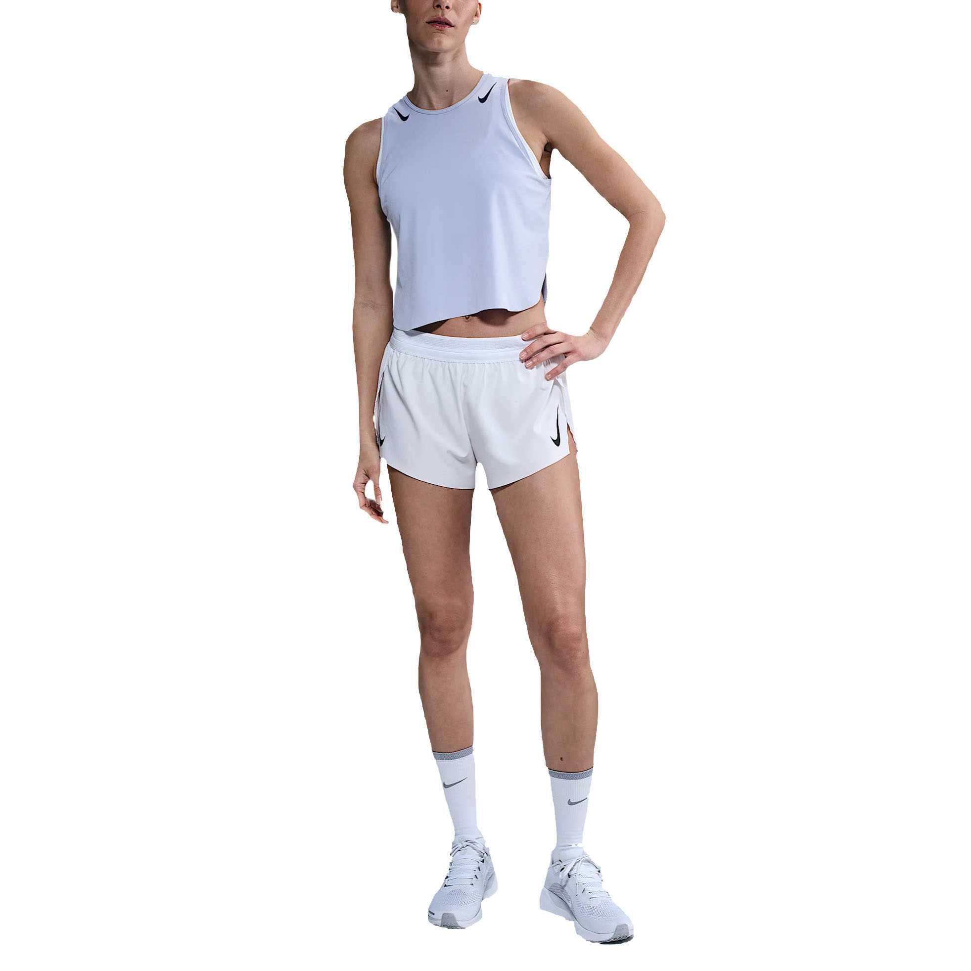 Женская майка для бега AeroSwift Dri FIT Adv укороченная Nike, синий — фото 4