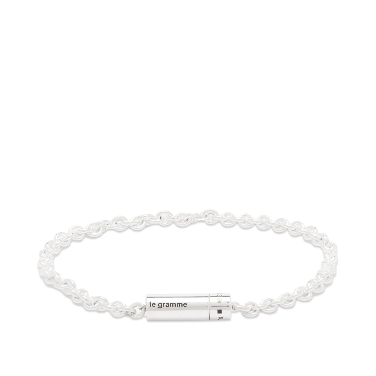 

Браслет Le Gramme Polished Chain Cable Bracelet - Silver 11G, серебряный