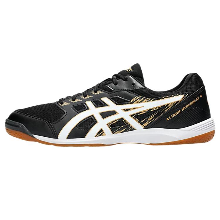 

ASICS Кроссовки для настольного тенниса Attack Hyperbeat 4 с износостойкими функциональными низкими берцами, мужские, черно-белые
