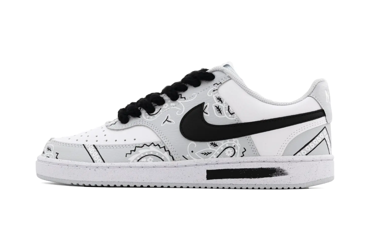 

Nike Износостойкие низкие кроссовки для скейтбординга Court Vision, мужские, белые, серые