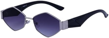 

Модные шестиугольные солнцезащитные очки 2027 года для женщин, уникальные многоугольные солнцезащитные очки для мужчин, винтажные очки в маленькой оправе MTZJH, C1 Black Silver Gray