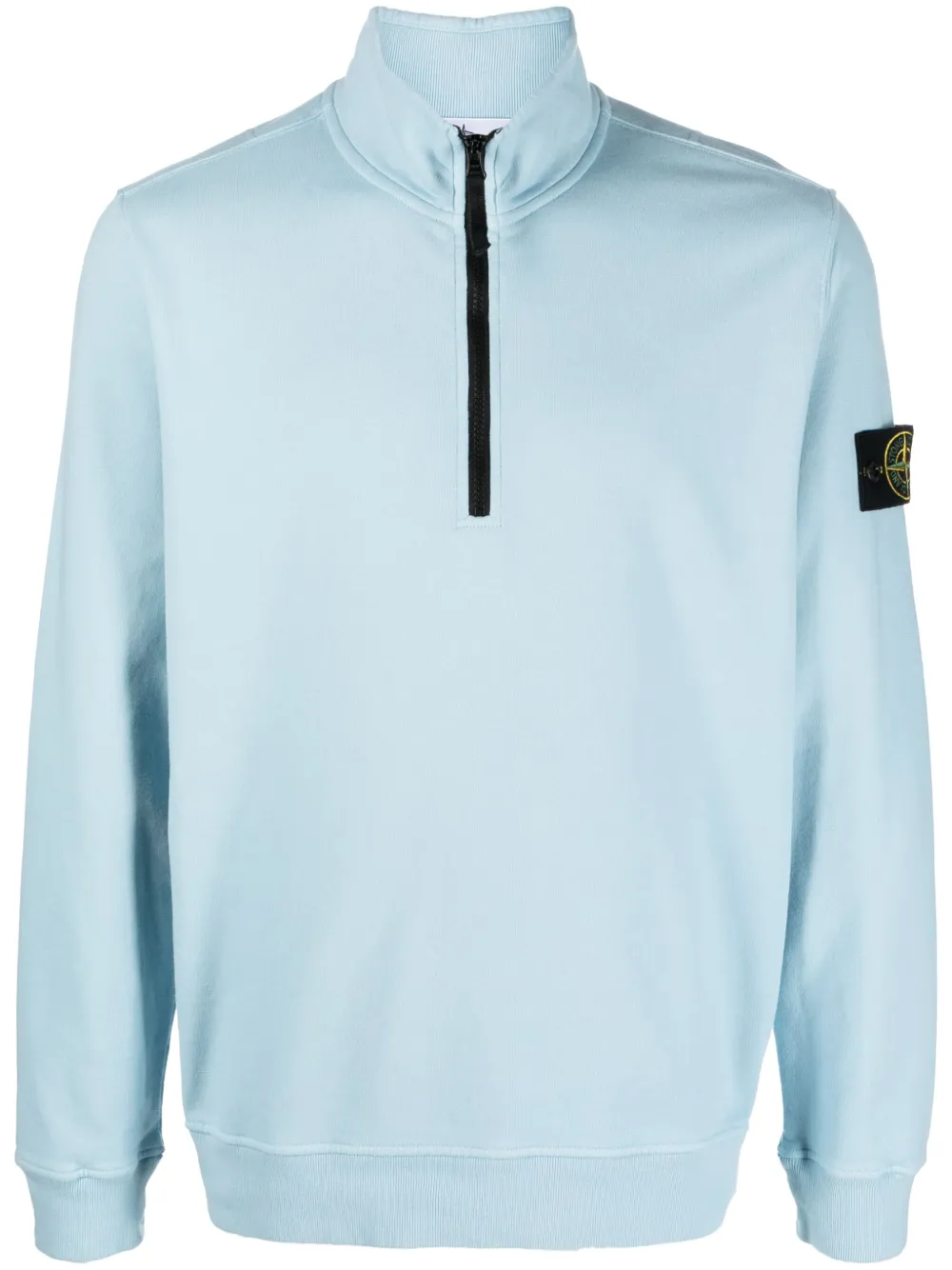 

Толстовка с воротником на молнии Stone Island, синий