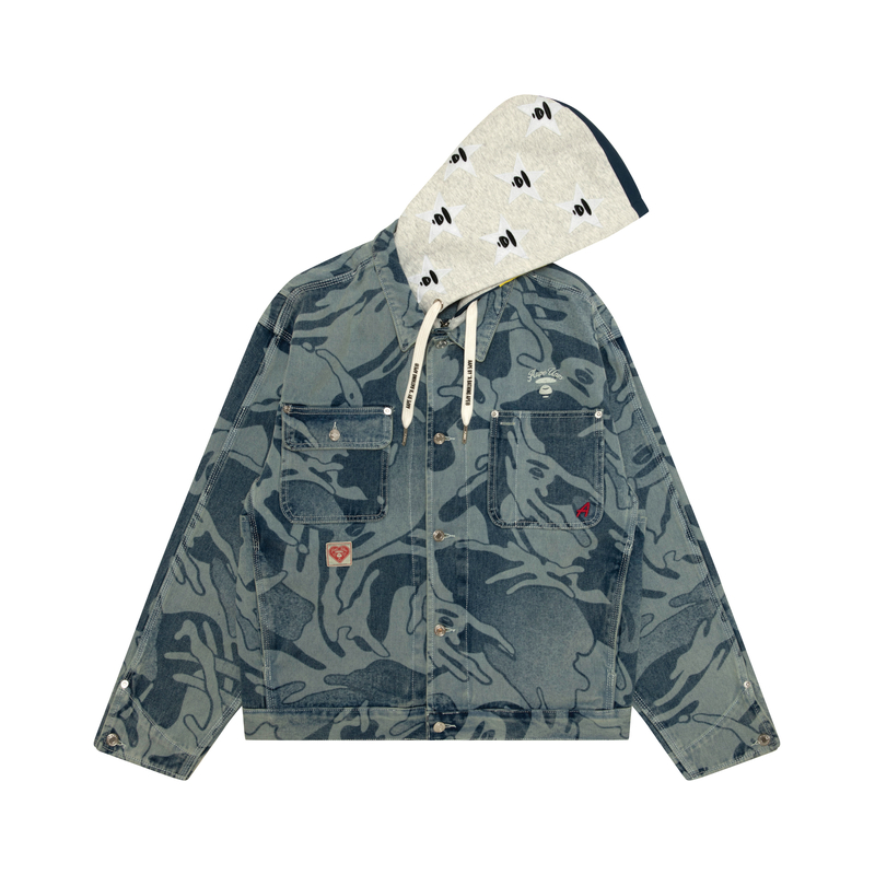 

Aape Джинсовая куртка мужская Denim Blue BLR Lapel Moderate