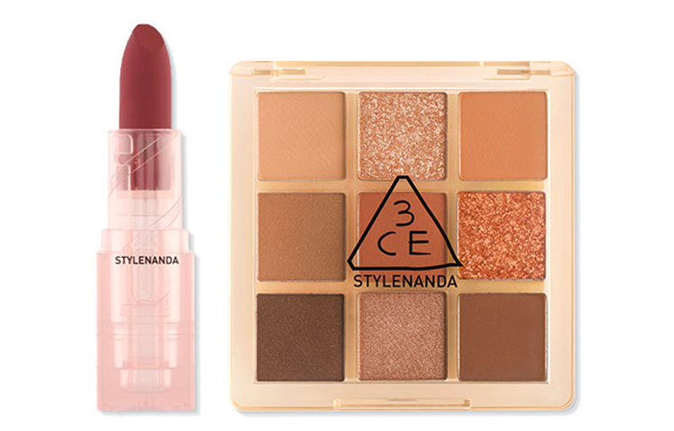 

Прозрачная коллекция наборов для макияжа легко растушевывающаяся бархатная матовая помада+палитра теней 3CE