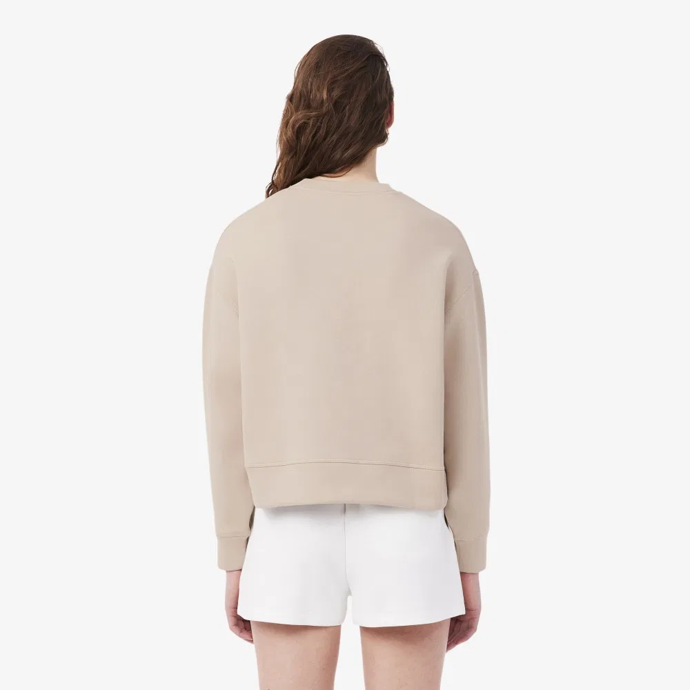 Свитшот Lacoste Double Face, женский, бежевый — фото 3