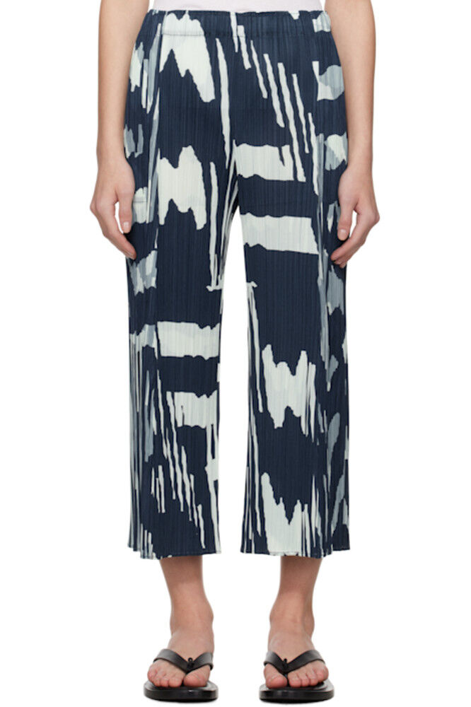 

Брюки Refraction темно-синего и синего цвета PLEATS PLEASE ISSEY MIYAKE