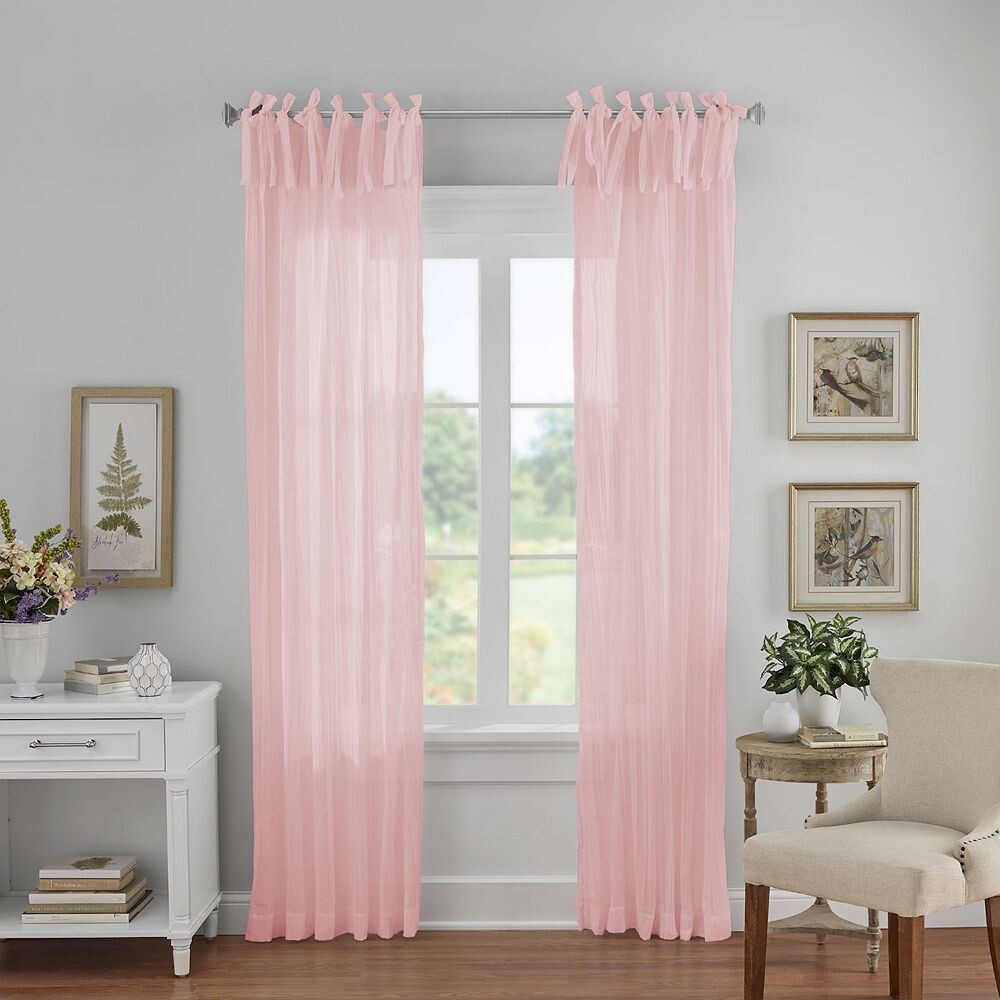 

Elrene Home Fashions Полупрозрачная оконная занавеска Jolie с вкладками, цвет Blush