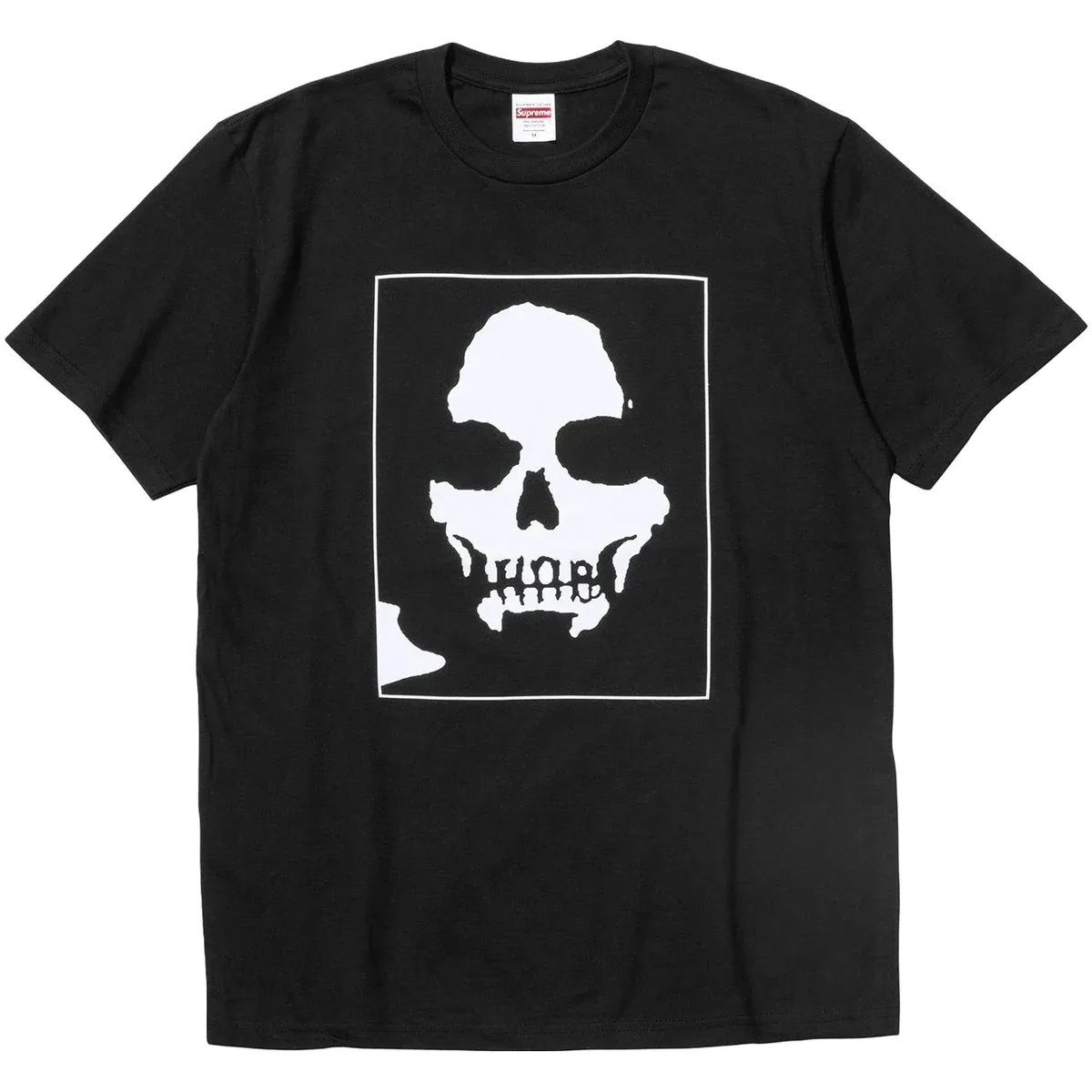 Футболка с принтом черепа Supreme, черный