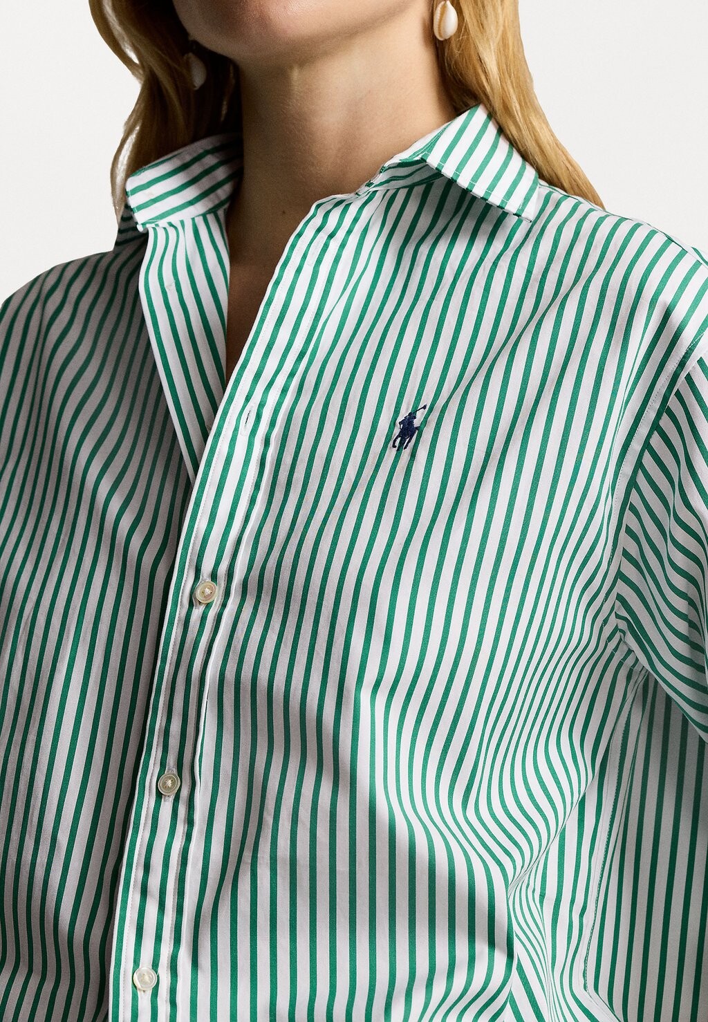 

Рубашка RELAXED FIT STRIPED COTTON SHIRT Ralph Lauren, зеленый