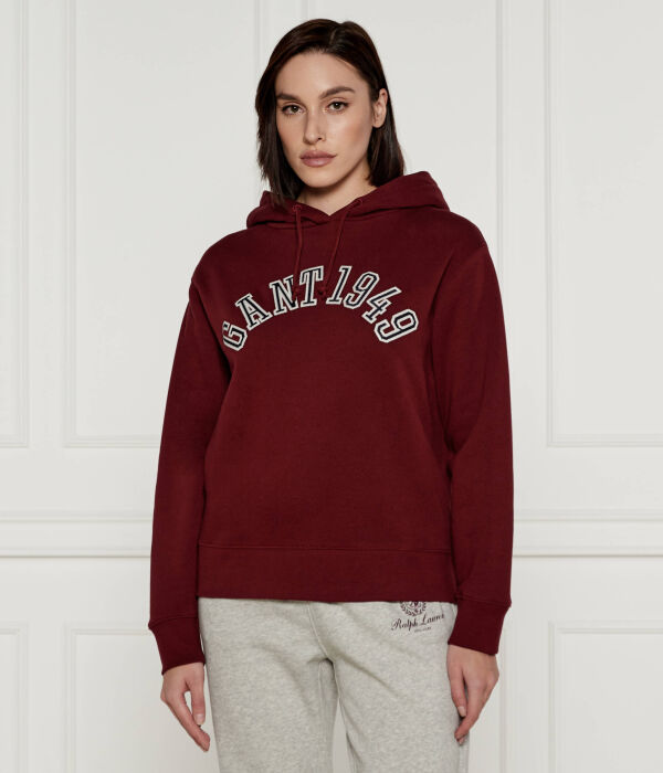 

Толстовка Gant Arch 1949 Loose Fit, бургундия