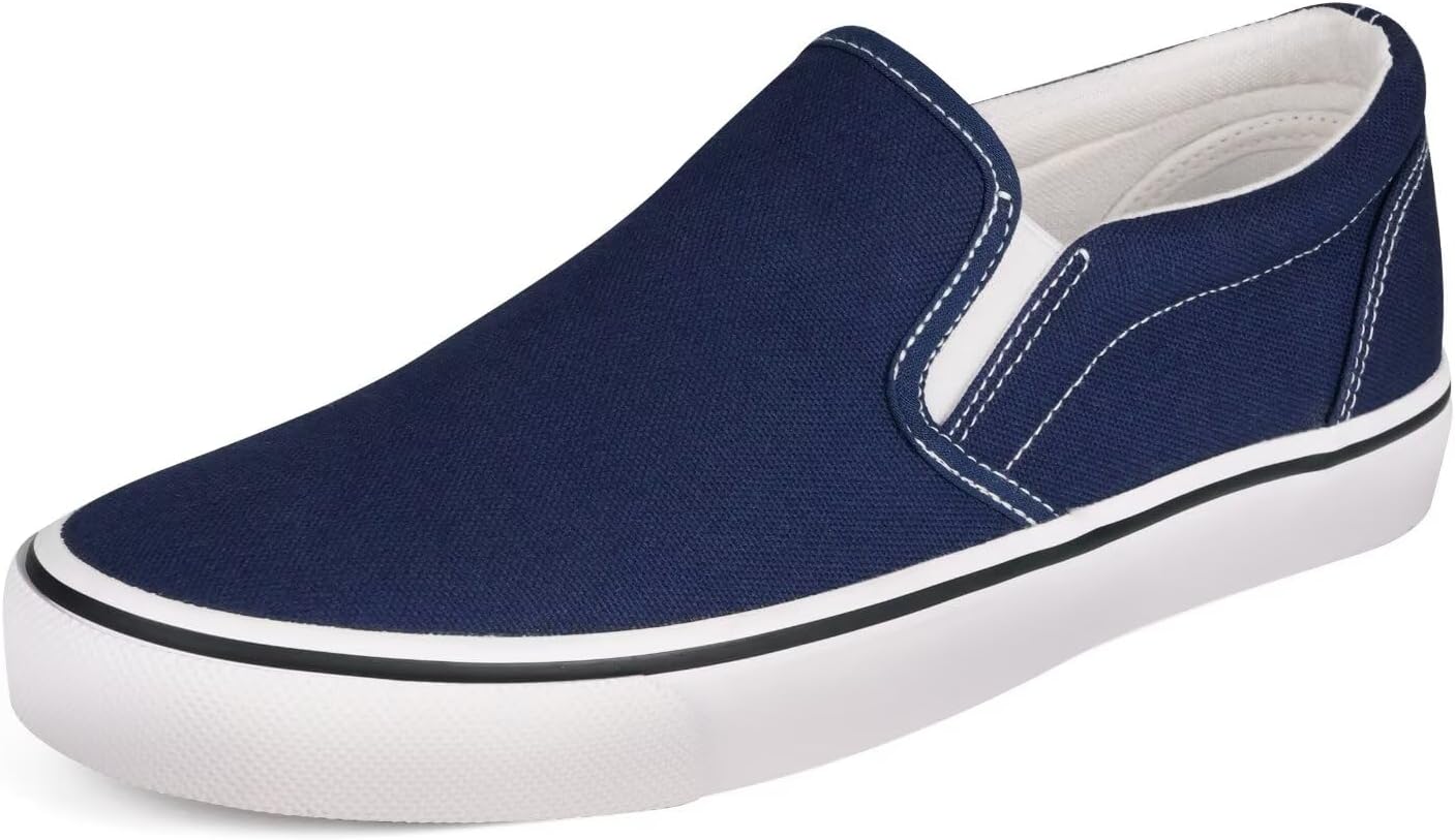 

Мужские классические слипоны из канвы, повседневные лоферы, модные кроссовки Antlulu, темно-синий